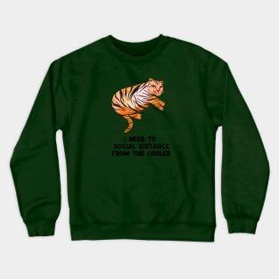 Social Distance Quarantine Covid Tigers Black Crewneck Sweatshirt
